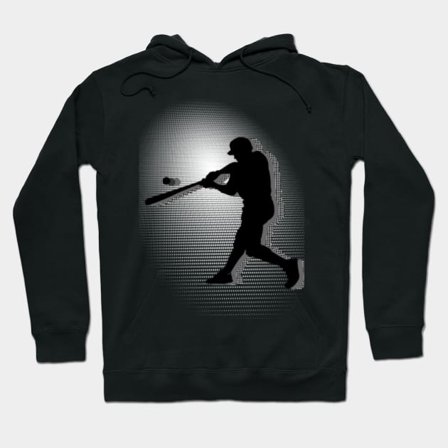 Baseball Player Hitting Ball Sports Hoodie by letnothingstopyou